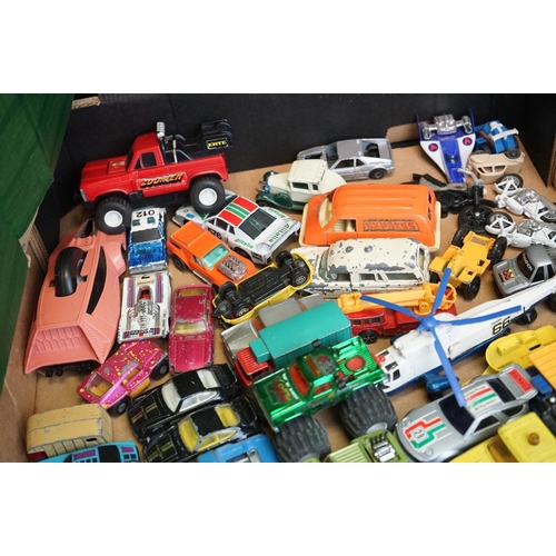 1161 - Quantity of mid 20th C onwards play worn diecast models to include Dinky, Corgi, Matchbox, Majorette... 