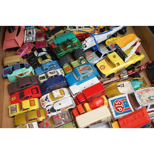 1161 - Quantity of mid 20th C onwards play worn diecast models to include Dinky, Corgi, Matchbox, Majorette... 