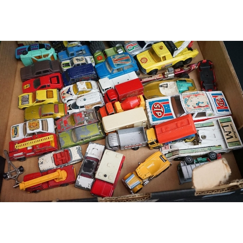 1161 - Quantity of mid 20th C onwards play worn diecast models to include Dinky, Corgi, Matchbox, Majorette... 