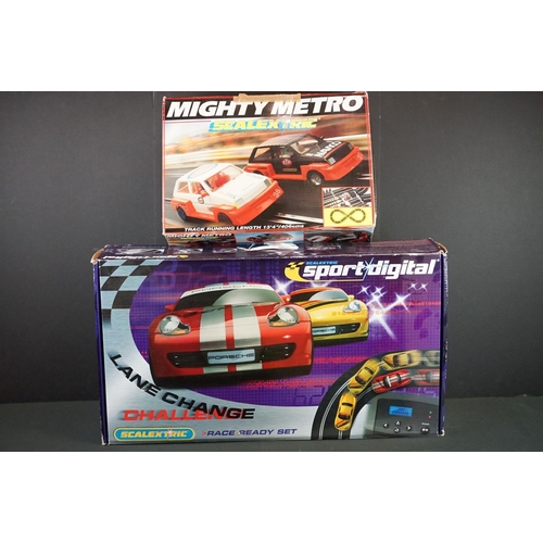 1163 - Two Boxed Scalextric sets, to include Sport Digital Lane Change Challenge Race Ready Set & Mighty Me... 