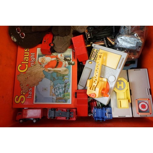 1167 - Collection of diecast & plastic models, teddies, etc, to include Matchbox Connectables, Matchbox Sup... 