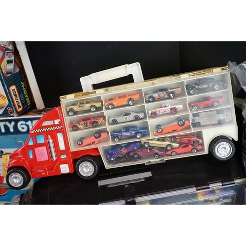 1168 - Five boxed Matchbox playsets to include MC-70 Motorcity 70 Piece Carry Pack, S-100 Smash 