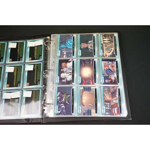 1354 - Trade cards - five complete sets of Strictly Ink Doctor Who trading cards, contained within two ring... 