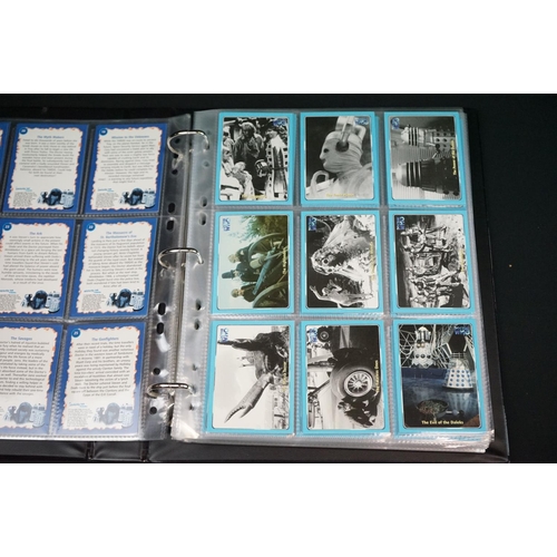 1354 - Trade cards - five complete sets of Strictly Ink Doctor Who trading cards, contained within two ring... 