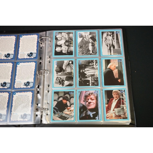 1354 - Trade cards - five complete sets of Strictly Ink Doctor Who trading cards, contained within two ring... 