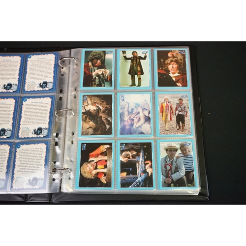 1354 - Trade cards - five complete sets of Strictly Ink Doctor Who trading cards, contained within two ring... 