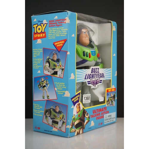 1360 - Original boxed Think Way Disney Toy Story Buzz Lightyear Ultimate Talking Action Figure appearing in... 