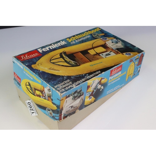 1260 - Boxed Schuco Fernlenk Schlauchboat 763360 Inflatable Life Boat, appearing to be complete and in a gd... 