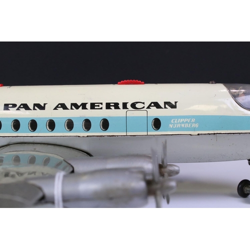 1280 - Schuco Elektro Radiant 5600 Pan American Airliner tin plate battery operated model, some paint mark ... 