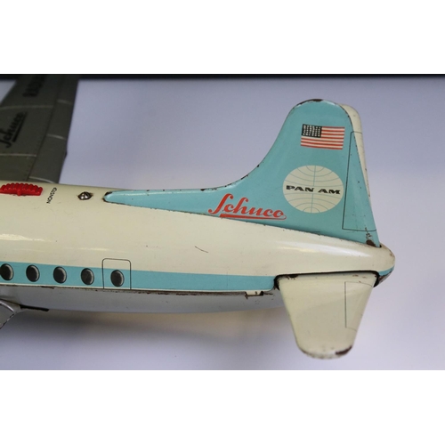 1280 - Schuco Elektro Radiant 5600 Pan American Airliner tin plate battery operated model, some paint mark ... 