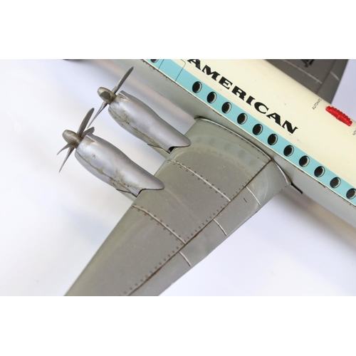 1280 - Schuco Elektro Radiant 5600 Pan American Airliner tin plate battery operated model, some paint mark ... 