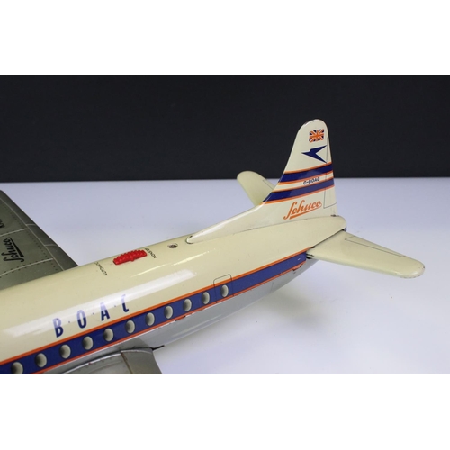 1281 - Boxed Schuco Elektro Radiant 5600 BOAC Airliner, tin plate, battery operated, model in vg condition ... 