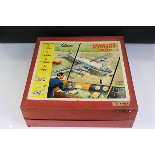 1282 - Boxed Schuco Elektro Radiant 5600 Lufthansa Airliner, tin plate, battery operated, model in vg condi... 