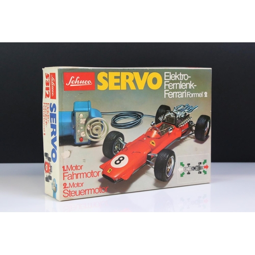 1284 - Boxed Schuco Servo 5312 Elektro Fernlink Ferrari Frmel 2 model in red with race number 8, ex