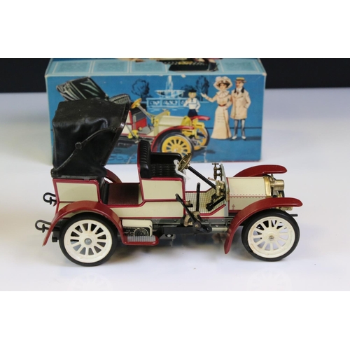 1290 - Boxed Schuco Old Timer 1229 Mercedes Simplex anno 1902 tin plate model plus another unboxed example,... 