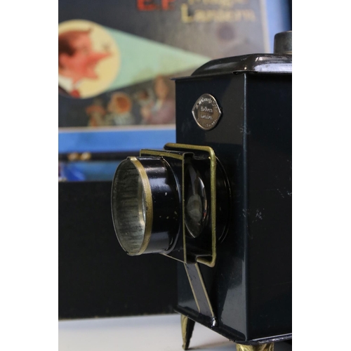 1395 - The EP Magic Lantern 'Lanterna Magica' with instructions, slides and paperwork plus 2 x additional w... 