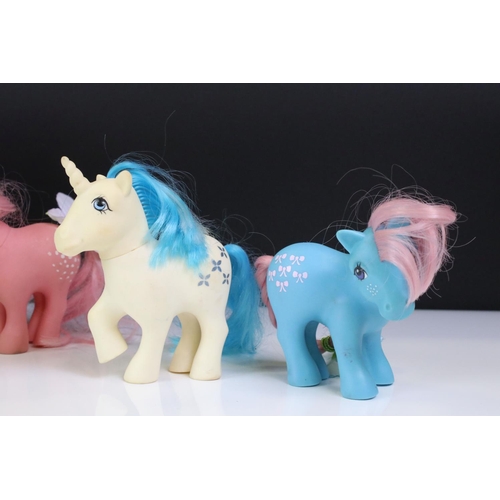 1404 - My Little Pony - Collection of Hasbro G1 My Little Pony figures to include Majesty, Bowtie, Wind Whi... 