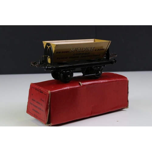 223 - 13 Boxed Hornby O gauge items of rolling stock to include No 1 Goods Van, Goods Brake Van, Flat Truc... 