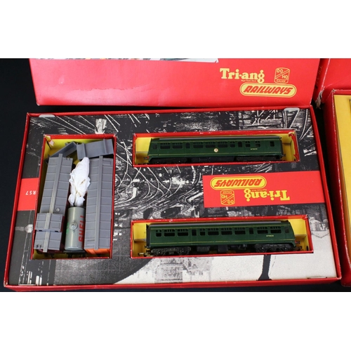 226 - Two boxed Triang OO gauge train sets to include R3A & RS7, both with additional items, plus a boxed ... 