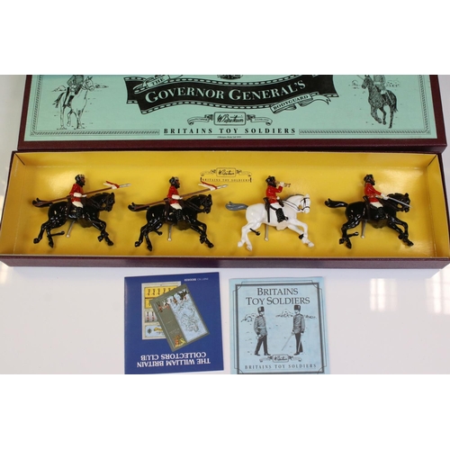 1305 - Four boxed Britains metal figure sets to include 8806 17th Lancers Duke of Cambridge, 8807 21st Lanc... 