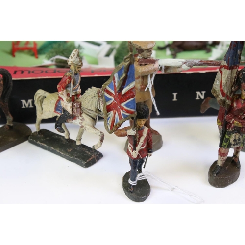 1316 - Boxed Britains Show Jumping 7594 plastic figure set, near complete with box missing window, plus 8 E... 