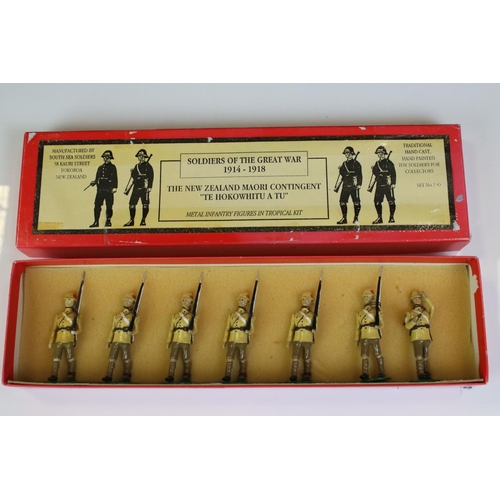 1320 - Four boxed South Sea Soldiers metal figure sets to include 2 x The Colonial New Zealand Wars (The Ro... 