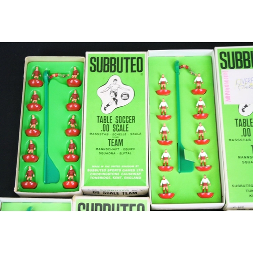 1343 - Subbuteo - Collection of HW & LW Subbuteo to include 6 x boxed teams (3 x Liverpool variants, West G... 