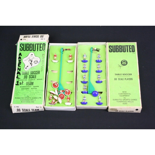 1347 - Subbuteo - Quantity of play worn HW Subbuteo to include 2 x box sets (Continental Display & Display ... 