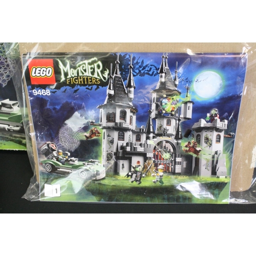 1418 - Lego - Boxed Lego Monster Fighters 9468 Vampire Castle set, previously built and re-boxed by vendor ... 