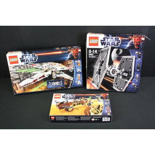 1423 - Star Wars - Three boxed Lego Star Wars sets to include 9496 Desert Skiff, 9492 TIE Fighter & 9493 X ... 