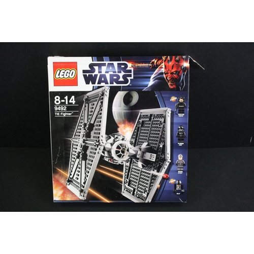 1423 - Star Wars - Three boxed Lego Star Wars sets to include 9496 Desert Skiff, 9492 TIE Fighter & 9493 X ... 