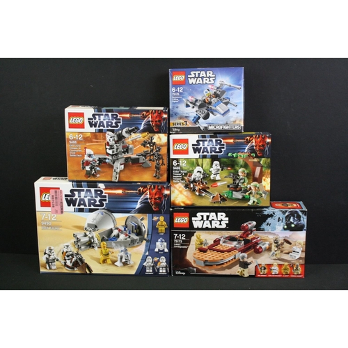 1425 - Star Wars - Five boxed Lego Star Wars sets to include 9490 Droid Escape, 9488 Elite Clone Trooper & ... 