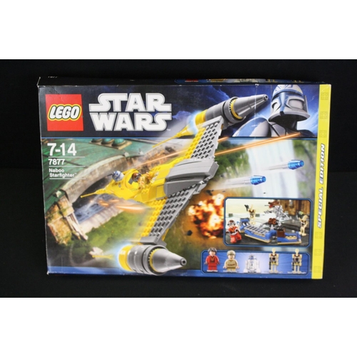 1429 - Lego - Four boxed Lego Star Wars sets to include 75021 Republic Gunship, 75054 AT-AT, 7877 Naboo Sta... 