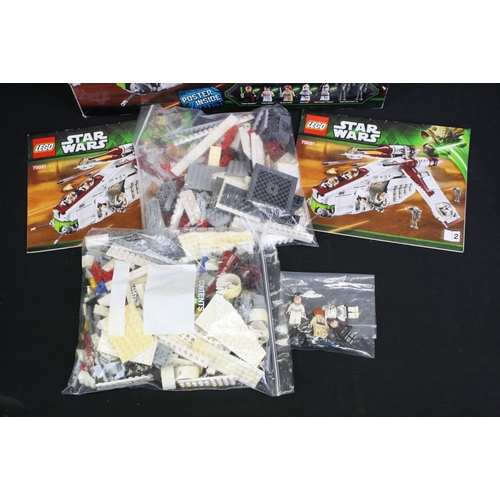 1429 - Lego - Four boxed Lego Star Wars sets to include 75021 Republic Gunship, 75054 AT-AT, 7877 Naboo Sta... 