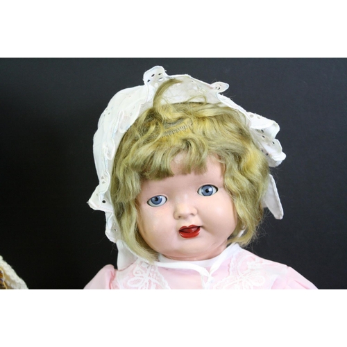 336 - Armand Marseille black doll with glass eyes marked AM Germany 7 1/2 to back of neck, no teeth, appro... 