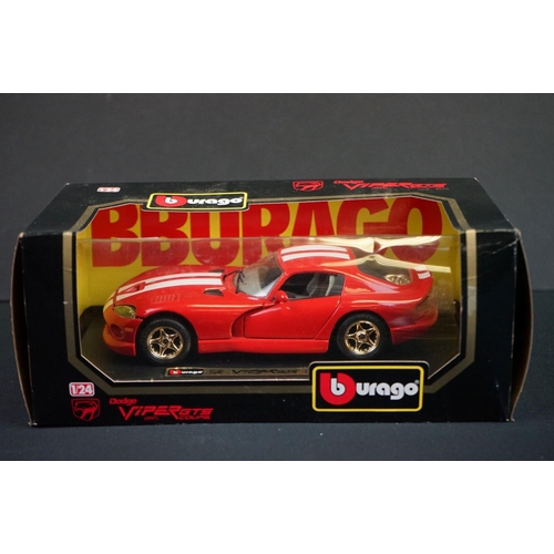 1090 - Seven boxed Burago 1/18 diecast Dodge Viper models to include 3030, 2 x 3065, 3075, 3025, 303 & 3490... 