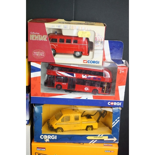 1098 - 23 boxed Corgi diecast models to include 3 x Classic Commercials from Corgi (98154, 97173, 97911), C... 