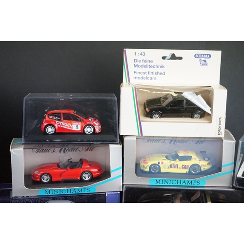 1100 - 30 Boxed / cased diecast models to include Paul's Model Art Minichamps, No Rev, Corgi, Matchbox, Bur... 