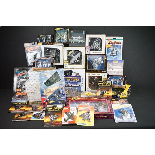 1101 - 36 Boxed diecast model planes to include model power, Dragon, Atlas, Matchbox, Corgi, Maisto, Motorm... 