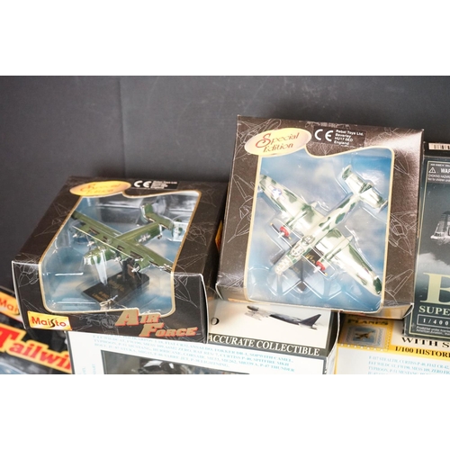 1101 - 36 Boxed diecast model planes to include model power, Dragon, Atlas, Matchbox, Corgi, Maisto, Motorm... 