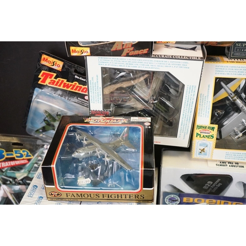 1101 - 36 Boxed diecast model planes to include model power, Dragon, Atlas, Matchbox, Corgi, Maisto, Motorm... 