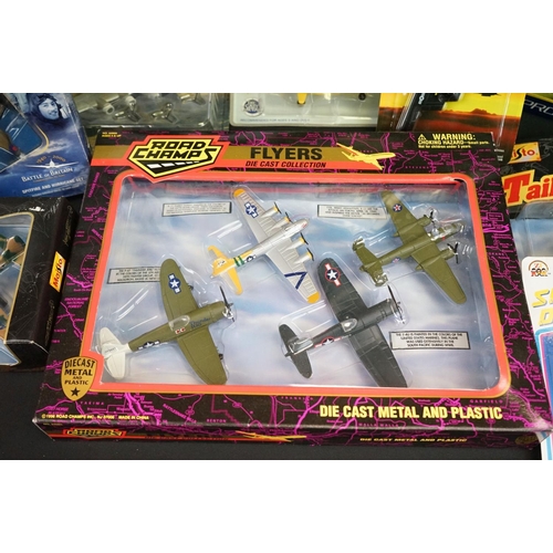 1101 - 36 Boxed diecast model planes to include model power, Dragon, Atlas, Matchbox, Corgi, Maisto, Motorm... 