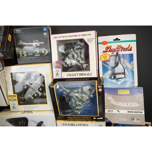 1101 - 36 Boxed diecast model planes to include model power, Dragon, Atlas, Matchbox, Corgi, Maisto, Motorm... 