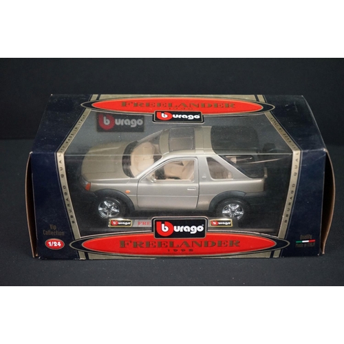 1102 - 11 Boxed Burago 1/24 diecast models to include 1560 Porsche 911 Carrera Racing, 1504 Volkswagen New ... 