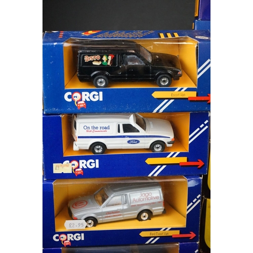 1103 - 42 Boxed Corgi diecast models featuring many commercial vans to include BBC, Radio Rentals, British ... 