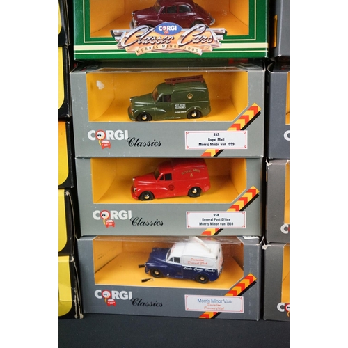 1103 - 42 Boxed Corgi diecast models featuring many commercial vans to include BBC, Radio Rentals, British ... 