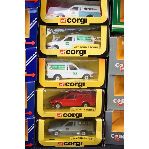 1103 - 42 Boxed Corgi diecast models featuring many commercial vans to include BBC, Radio Rentals, British ... 