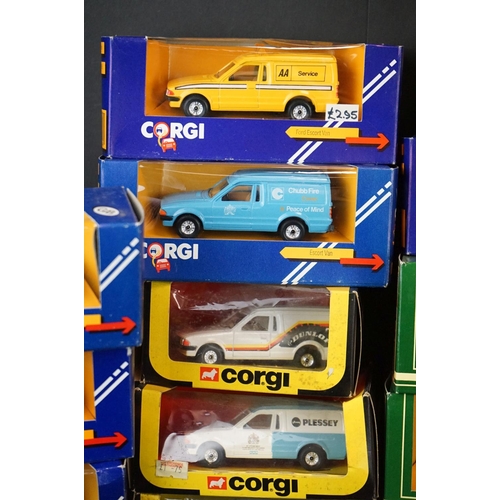 1103 - 42 Boxed Corgi diecast models featuring many commercial vans to include BBC, Radio Rentals, British ... 