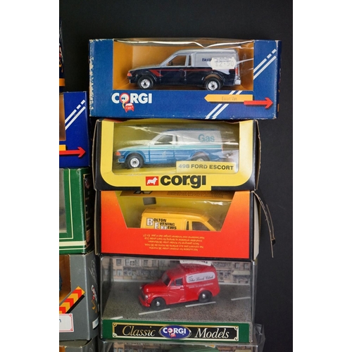 1103 - 42 Boxed Corgi diecast models featuring many commercial vans to include BBC, Radio Rentals, British ... 