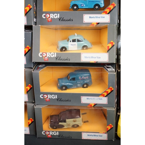 1103 - 42 Boxed Corgi diecast models featuring many commercial vans to include BBC, Radio Rentals, British ... 